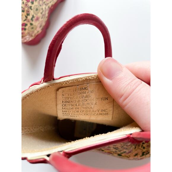 Baby Girl's Vintage Old Navy Floral Rubber Rain Boots Size 12-18 Months - Picture 7 of 7